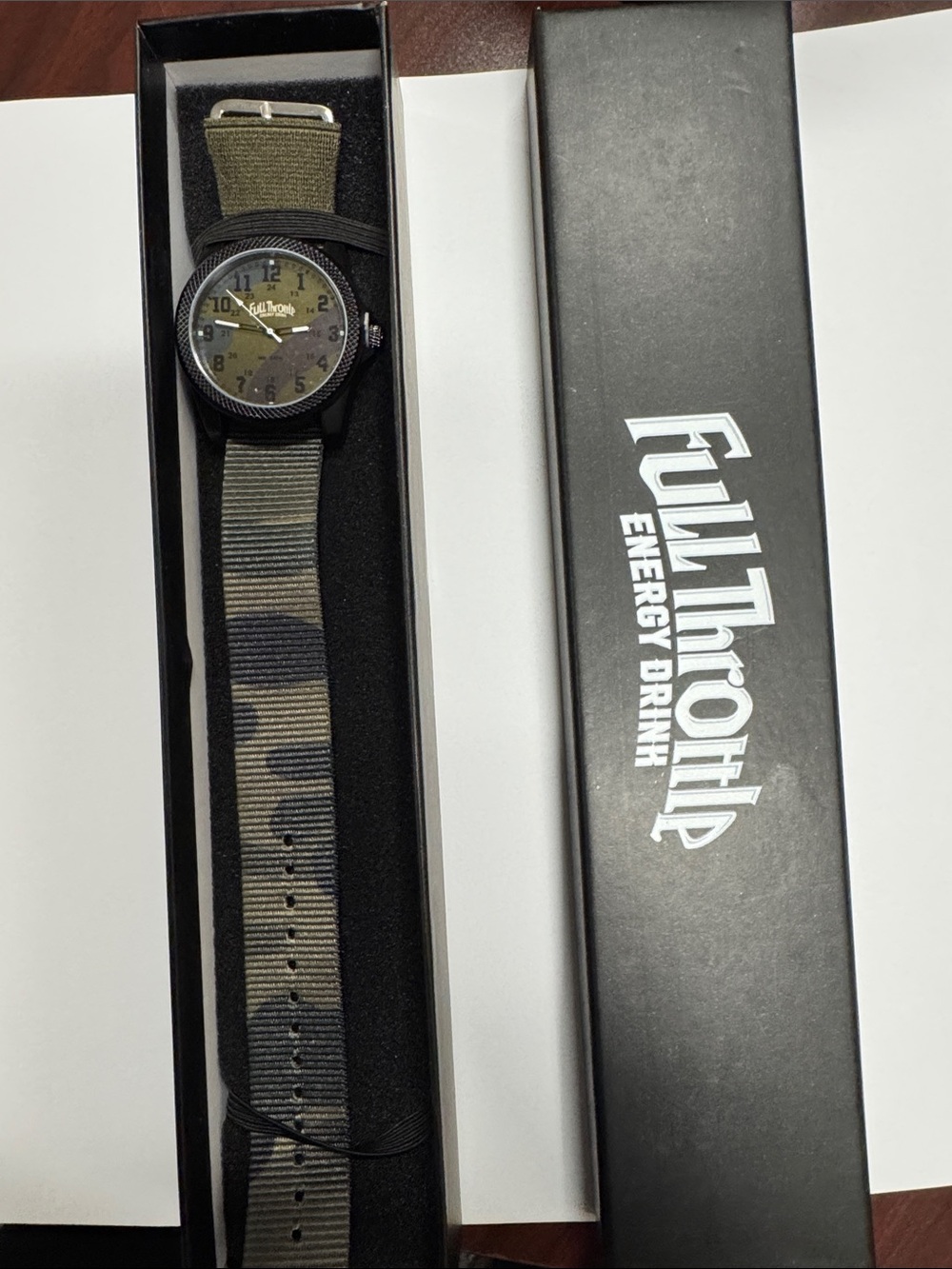 Full Throttle Men’s Camouflage Strap Watch - Olive Green